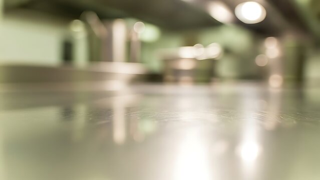 Blurred background with abstract bokeh lights in a modern setting. - Powered by Adobe