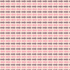 Pattern of Arrows in Pink and Gray on Beige Background