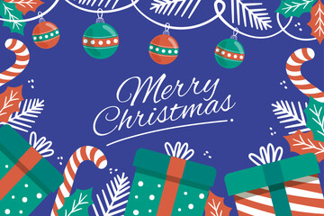 Obraz premium merry christmas card