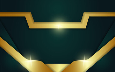 Blue And Golden Luxury Background With Premium Luxury