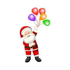 Cartoon Santa Claus with Red Hat – Christmas Holiday Vector Illustration