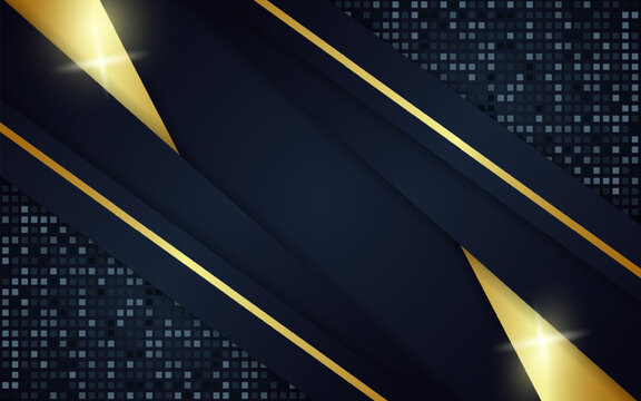 Luxurious dark background with golden line background