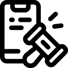 sold line icon. Clean and minimalist vector icon for websites, mobile apps, presentations, and logos. Fully scalable and customizable for any project.