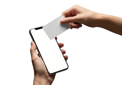 hand holding blank business card - Powered by Adobe