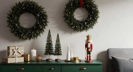 christmas decoration in the restaurant