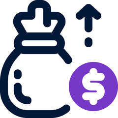 Obraz premium loss duotone icon. Sleek and modern vector icon for websites, mobile apps, marketing materials, and corporate design. Fully scalable and ready to use.