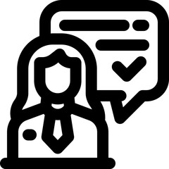 video conference line icon. Clean and minimalist vector icon for websites, mobile apps, presentations, and logos. Fully scalable and customizable for any project.