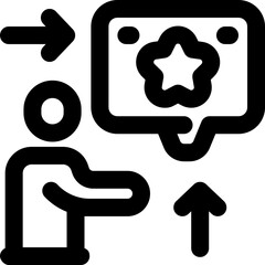 write review line icon. Clean and minimalist vector icon for websites, mobile apps, presentations, and logos. Fully scalable and customizable for any project.