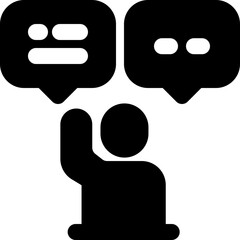experience management glyph icon. Strong and solid vector icon for websites, mobile interfaces, presentations, and visual branding. High quality and easy to edit.