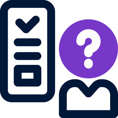 mobile survey duotone icon. Sleek and modern vector icon for websites, mobile apps, marketing materials, and corporate design. Fully scalable and ready to use.