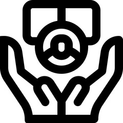 loyalty card line icon. Clean and minimalist vector icon for websites, mobile apps, presentations, and logos. Fully scalable and customizable for any project.