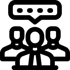 agree line icon. Clean and minimalist vector icon for websites, mobile apps, presentations, and logos. Fully scalable and customizable for any project.