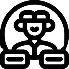digital identity line icon. Clean and minimalist vector icon for websites, mobile apps, presentations, and logos. Fully scalable and customizable for any project.