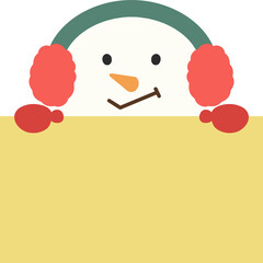 겨울 눈사람 알림판