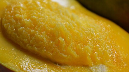 Cubed mango background, close-up, mango background, top view