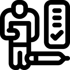 Obraz premium document line icon. Clean and minimalist vector icon for websites, mobile apps, presentations, and logos. Fully scalable and customizable for any project.