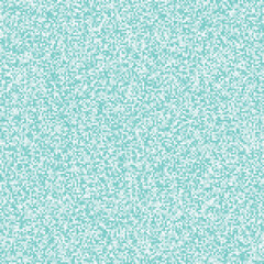 Seamless pixelated mosaic pattern in blue, turquoise, green, and black tones. Digital noise texture inspired by retro video games and 8-bit graphics. Ideal for backgrounds, game design, abstract wallp