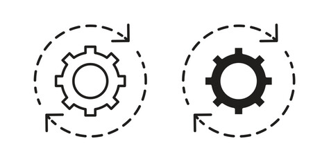 Automation icon vector design. icon doodle hand drawn.