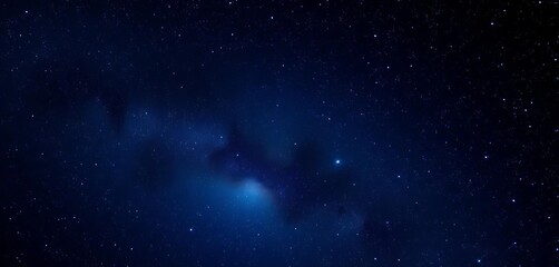 Obraz premium Myriad stars glitter across a deep, dark-blue cosmic expanse, sparkle effect, galaxy