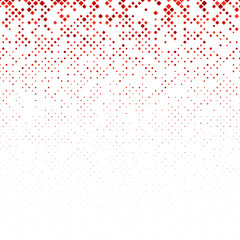 A vibrant retro halftone pattern featuring a gradient of bright colorful dots transitioning . The design uses diamond-shaped pixel dots arranged in a decreasing size pattern, creating a dynamic