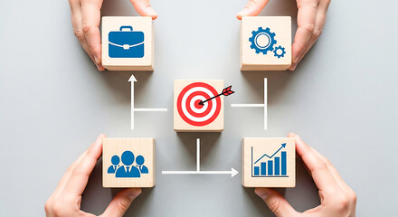 Business Strategy and Goal Achievement Concept