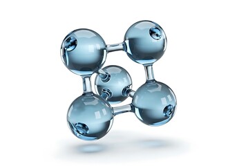 Abstract molecular structure with spherical components