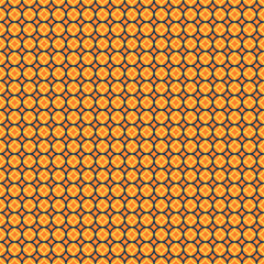 Geometric Pattern: Orange Circles and Squares