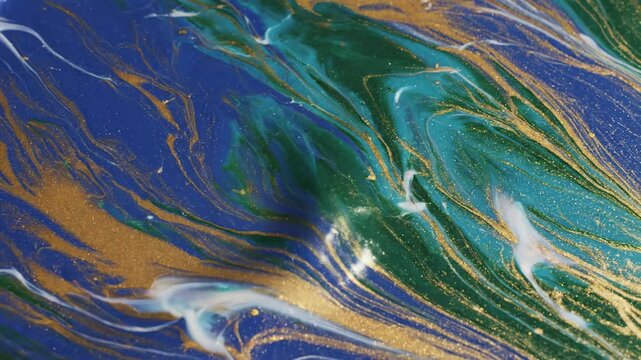 Smooth liquid marble flowing infinitely across a colorful abstract plane creating a hypnotic transitional motion background colorful flow, generated, transitional
