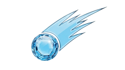 Stunning comet design element for space, science, tech or abstract themes