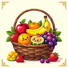 fruits and fruit basket