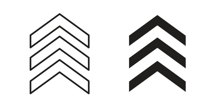 Chevrons icon vector design. icon doodle hand drawn.