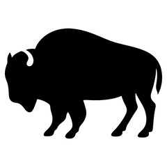 Silhouette of a majestic animal on a white background isolated on white background