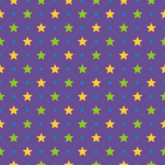 Star Pattern Background in Purple, Yellow, and Green