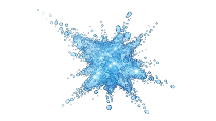 Splash water drops create vibrant, refreshing burst of liquid energy