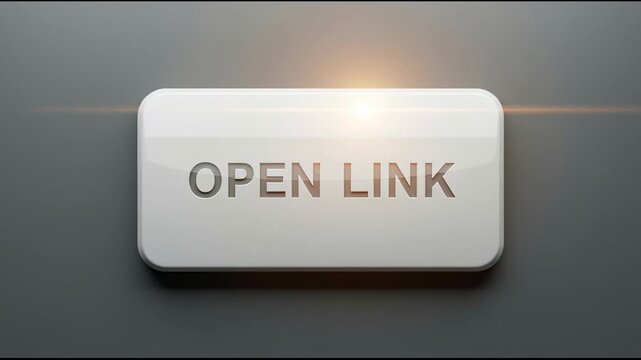 Animated Open Link Buttons with Gleaming Light Effects for Modern User Interface