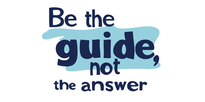 motivational quote banner flat vector illustration be the guide not the answer