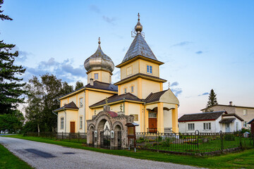 Old Believers' Prayer House of Mustvee, a small town on the shores of Lake Peipus in Eastern Estonia in the Baltic States
