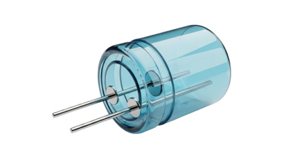 Sleek blue capsule showcases innovative design and advanced technology