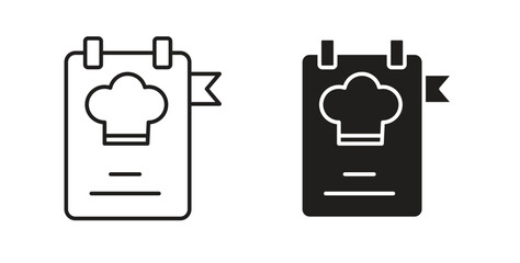 Cookbook icon vector design. icon doodle hand drawn.