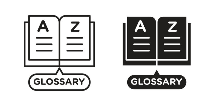 Glossary icon vector design. icon doodle hand drawn.