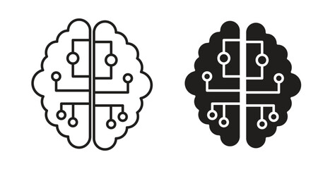 Intelligence icon vector design. icon doodle hand drawn.