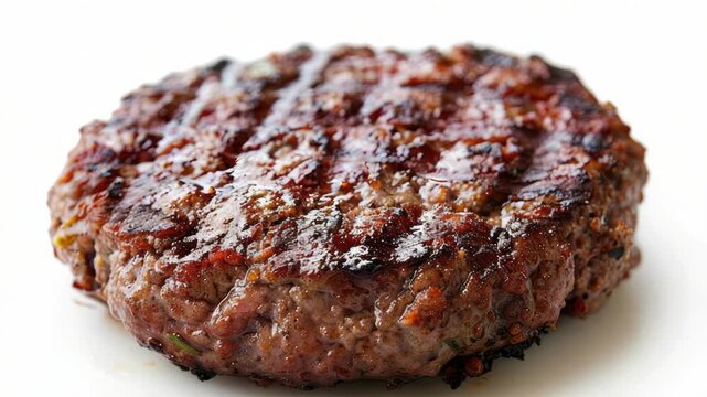 Video A juicy burger on a plate, ready to be devoured