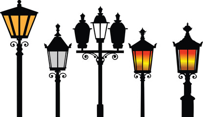 Abstract silhouette design with cmyk colors and vector elements silhouette