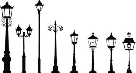 street lamp vector Abstract figure in contemplation minimalist silhouette design