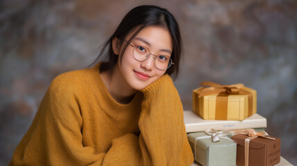 A college student selling cherished childhood collectibles online to afford textbooks, gently wrapping each item with a bittersweet smile — financial sacrifice, academic ambition, and emotional