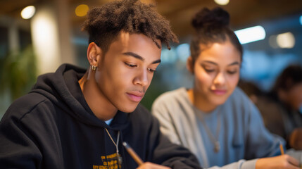 Cultural ambassadors guiding participants through a hands-on craft session involving calligraphy, weaving, or pottery techniques unique to different regions — tactile heritage appreciation and
