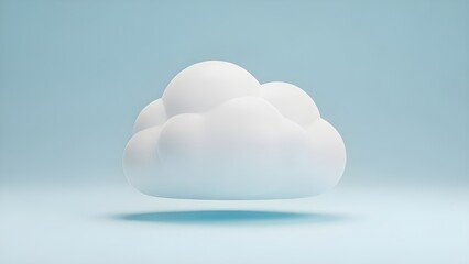 Minimal 3D Cute Cloud Icon