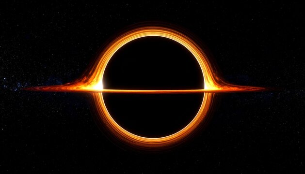 Accretion Disk Around Black Hole in Space - Powered by Adobe