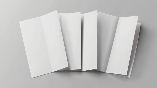 Video  of three folded white cards placed on a gray surface
