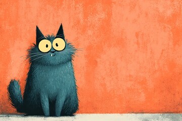 Cute plush-like character standing on soft surface high resolution photo